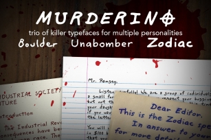Murderino: Three Killer Typefaces Font Download