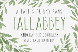 Tall Abbey + Ornaments! Font Download