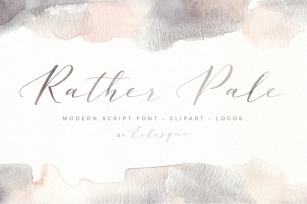 Rather Pale Script, Logos  Clipart Font Download