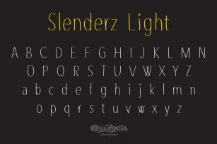 Slenderz Light Font Download