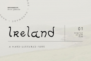 Ireland / hand lettered font Font Download