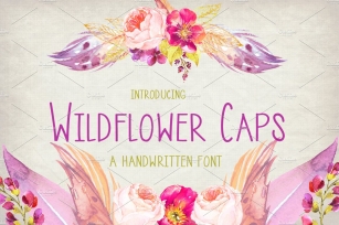 Wildflower Caps- Handwritten Font Download