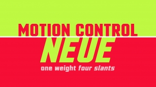 Motion Control Neue: a Sturdy Font Download