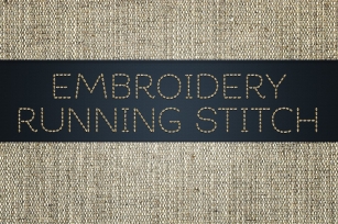 Embroidery Running Stitch Font Download