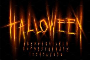 Halloween font, letters and numbers Font Download