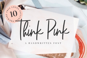 Think Pink Handwritten  Logos Font Download
