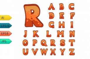 Red stone game alphabet. Font Download