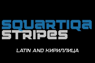 Squartiqa 4F Stripes Font Download