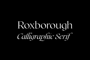 Roxborough CF: calligraphic serif Font Download