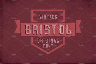 Bristol Vintage Label Typeface Font Download