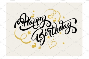 Happy Birthday. Lettering design Font Download