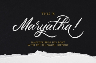 Maryatha SVG Font Download