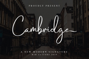 Cambridge // Modern Signature Font Download