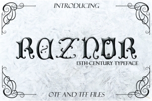 REZNOR, a Blackletter Typeface Font Download