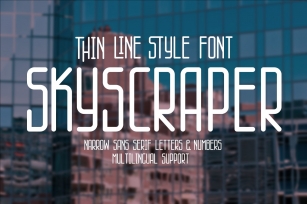 Skyscraper thin line style font. Font Download