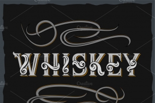 Vintage label typeface Whiskey Font Download