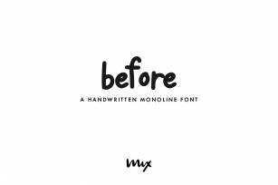 Before — A Handwritten Monoline Font Download