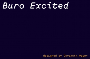 Buro Excited Font Download