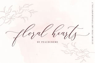 Floral Hearts-Luxury Script Font Download