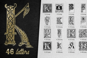 Vintage Letter K Vector And PNG Font Download