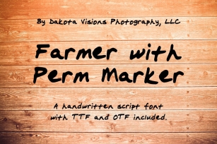 Farmer with Perm Marker Font Download