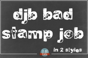 DJB Bad Stamp Job Font Download