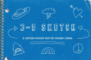 3-D Sketch Display Font Download