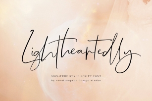 Lightheartedly Signature style font Font Download