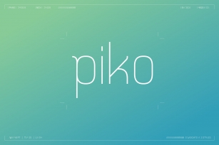 Piko // 5 Weights 2 Styles Font Download
