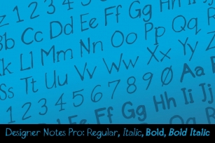 Designer Notes Pro Family Font Download