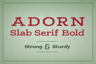 Adorn Slab Serif Bold Font Download
