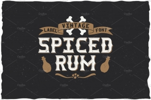 Spiced Rum Vintage Label Typeface Font Download