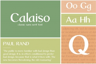 Calaiso — Modern Sans Serif Font Download