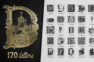 Vintage Letter D Vector And PNG Font Download