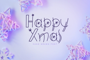 Happy Xmas Hand Drawn Font Download