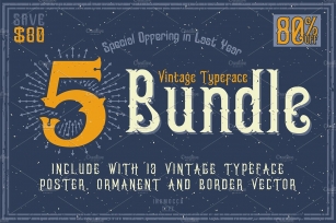 5 Typeface vintage bundle Font Download