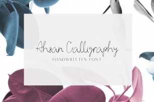 Ahsan Calligraphy Script Font Download
