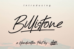 Billistone A Handwritten Font Download