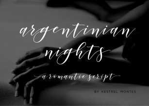 Argentinian Nights modern script Font Download
