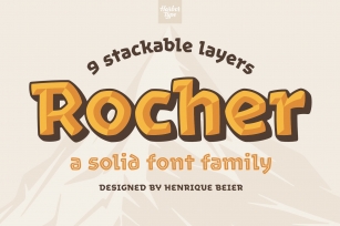 Rocher : layered font family Font Download