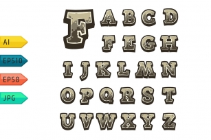 Game alphabet for user interfaces. Font Download