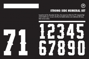 Strong Side Numeral Set Font Download
