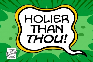 Holier Than Thou Font Download