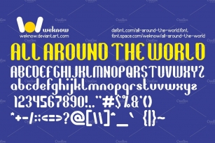 all around the world font Font Download