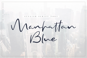 Manhattan Blue Script Font Download