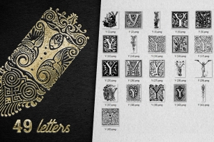 Vintage Letter Y Vector And PNG Font Download