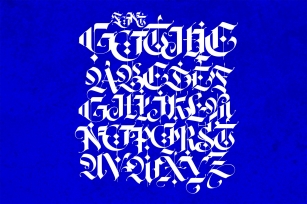 Gothic, English alphabet. Font Download