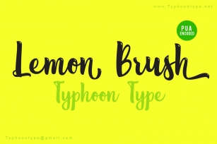 Lemon Brush font Font Download