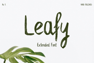 Leafy Extended Brush Font Download