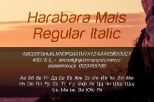 Harabara Mais Regular Italic Font Download